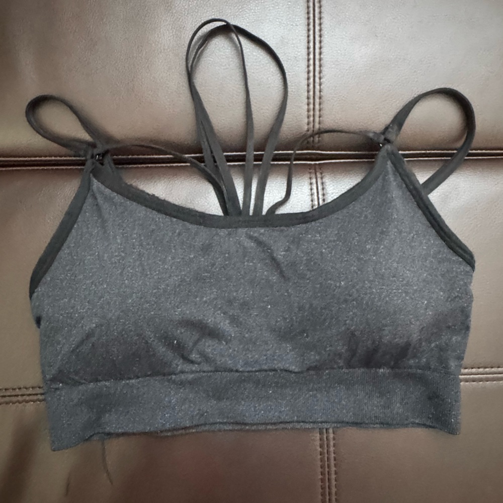Velocity Women's Charcoal Athletic sports bra